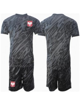 Poljska Golmanski Dječji Gostujuci Dres kompleti EP 2024 Kratak Rukavima (+ kratke hlače)